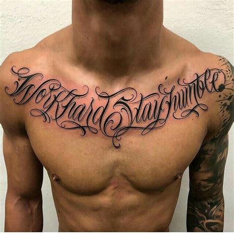 chest tattoo fonts